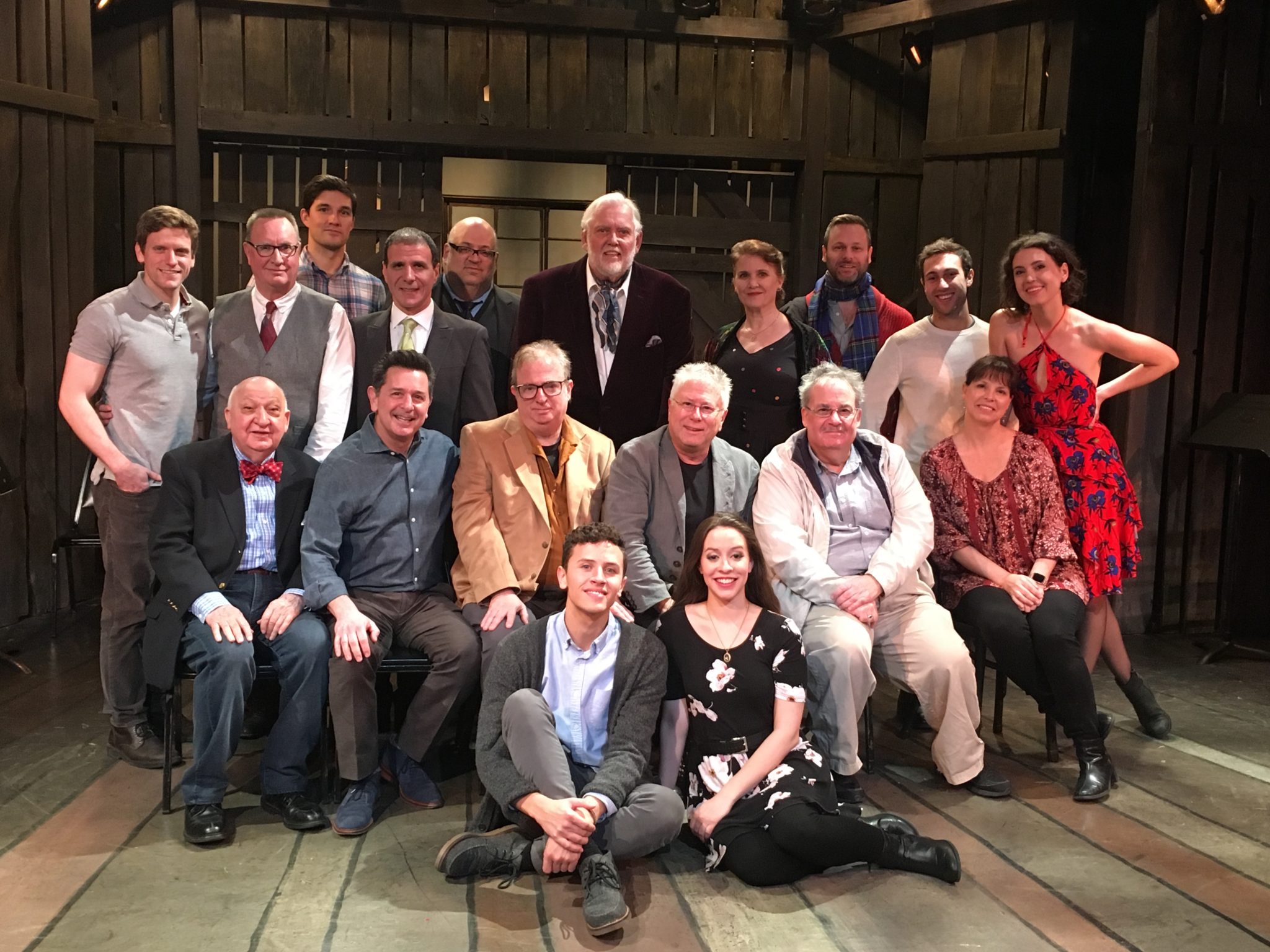 Alan Menken with cast and creative team of The York's 2017 Development Reading of "The Apprenticeship of Duddy Kravitz."