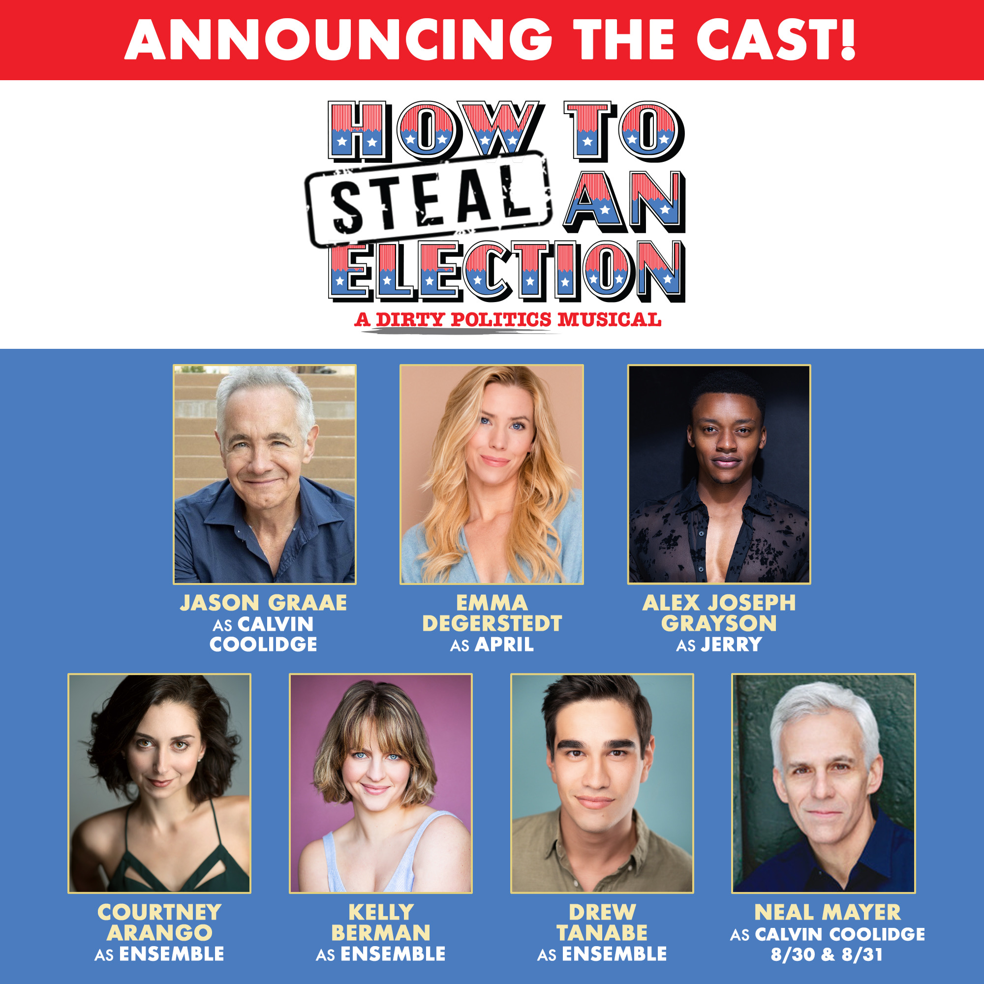 Cast announcement for How to Steal an Election